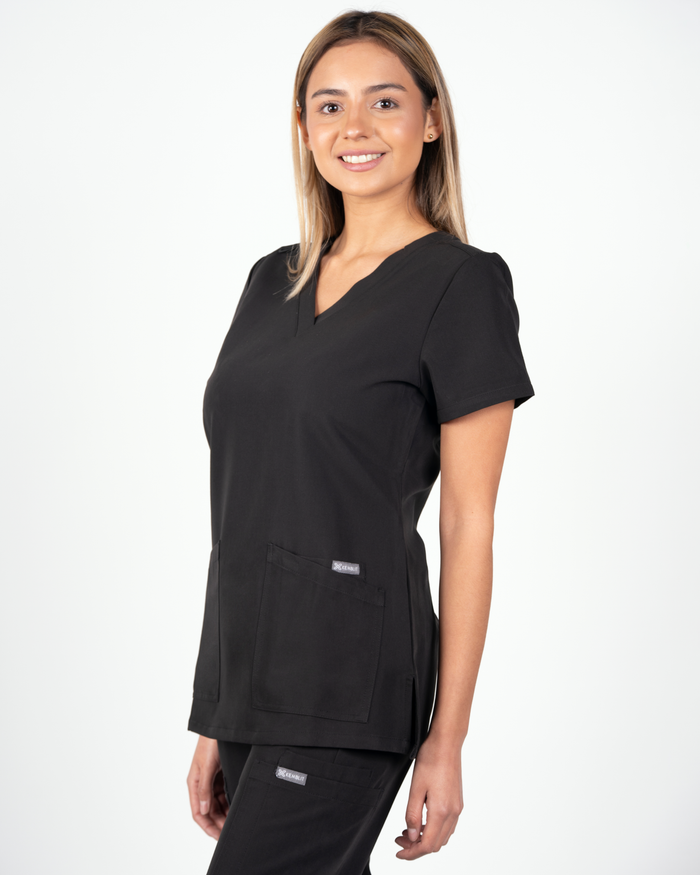 Top Mujer Clínico Motion – Negro - Kemblit