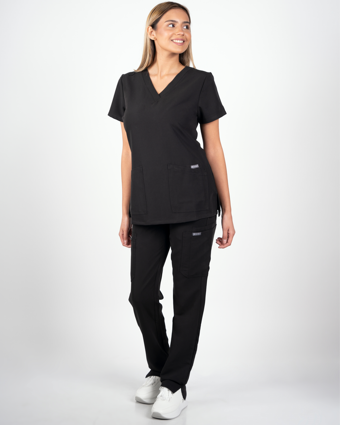 Top Mujer Clínico Motion – Negro - Kemblit